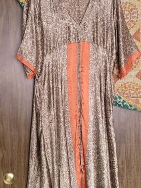 Kantha Bae Split Front Tunic Dress With Pockets